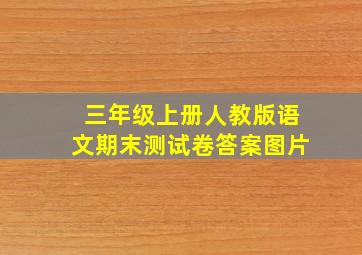 三年级上册人教版语文期末测试卷答案图片