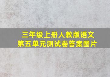 三年级上册人教版语文第五单元测试卷答案图片