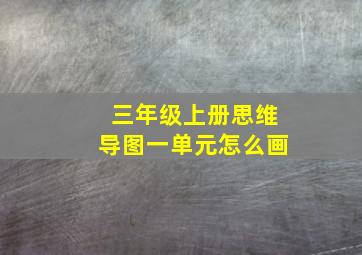 三年级上册思维导图一单元怎么画