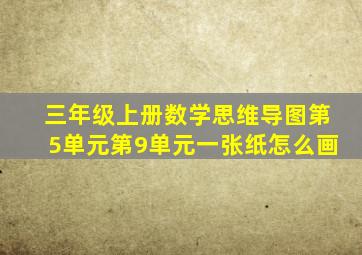 三年级上册数学思维导图第5单元第9单元一张纸怎么画