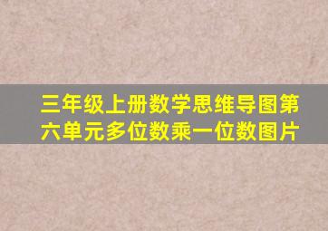 三年级上册数学思维导图第六单元多位数乘一位数图片