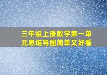 三年级上册数学第一单元思维导图简单又好看