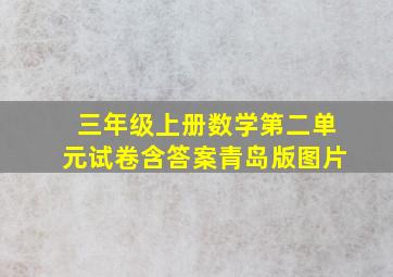 三年级上册数学第二单元试卷含答案青岛版图片