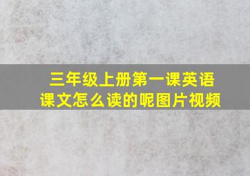 三年级上册第一课英语课文怎么读的呢图片视频