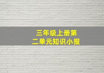 三年级上册第二单元知识小报