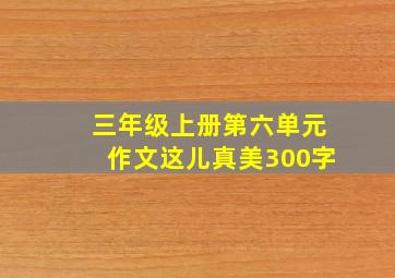 三年级上册第六单元作文这儿真美300字