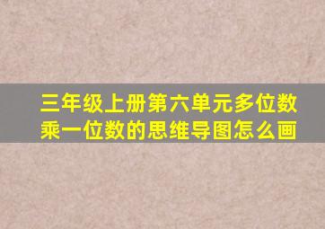 三年级上册第六单元多位数乘一位数的思维导图怎么画