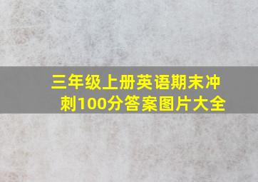 三年级上册英语期末冲刺100分答案图片大全