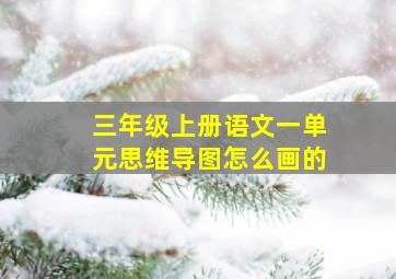 三年级上册语文一单元思维导图怎么画的