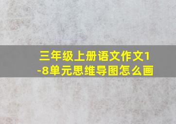 三年级上册语文作文1-8单元思维导图怎么画