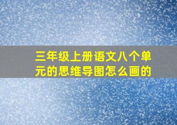 三年级上册语文八个单元的思维导图怎么画的