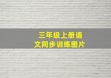 三年级上册语文同步训练图片