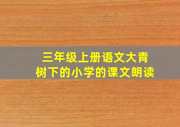 三年级上册语文大青树下的小学的课文朗读