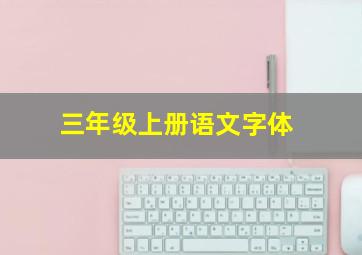 三年级上册语文字体