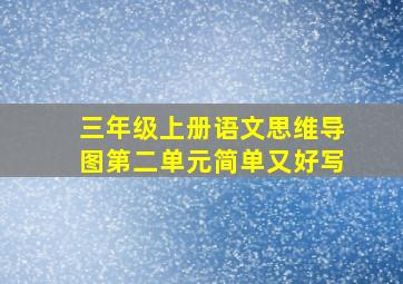 三年级上册语文思维导图第二单元简单又好写