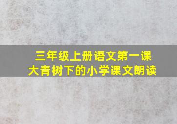 三年级上册语文第一课大青树下的小学课文朗读