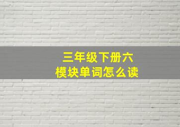 三年级下册六模块单词怎么读