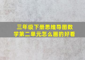 三年级下册思维导图数学第二单元怎么画的好看