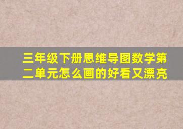 三年级下册思维导图数学第二单元怎么画的好看又漂亮