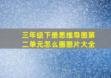 三年级下册思维导图第二单元怎么画图片大全