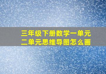 三年级下册数学一单元二单元思维导图怎么画