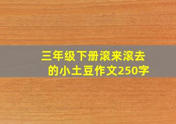 三年级下册滚来滚去的小土豆作文250字