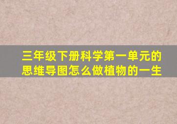 三年级下册科学第一单元的思维导图怎么做植物的一生