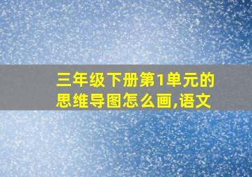 三年级下册第1单元的思维导图怎么画,语文