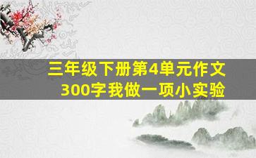 三年级下册第4单元作文300字我做一项小实验