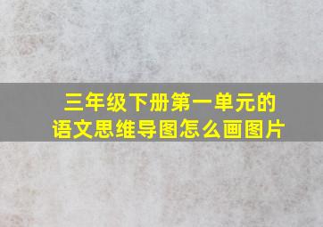 三年级下册第一单元的语文思维导图怎么画图片