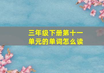 三年级下册第十一单元的单词怎么读