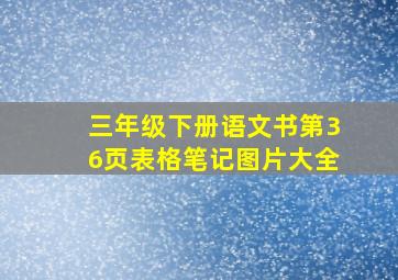 三年级下册语文书第36页表格笔记图片大全