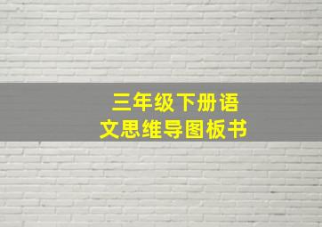 三年级下册语文思维导图板书