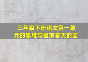 三年级下册语文第一单元的思维导图加春天的画