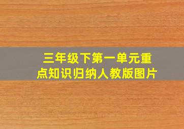 三年级下第一单元重点知识归纳人教版图片