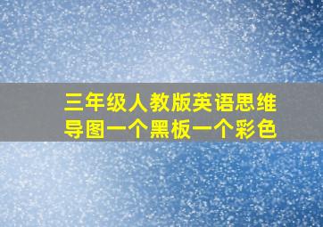 三年级人教版英语思维导图一个黑板一个彩色