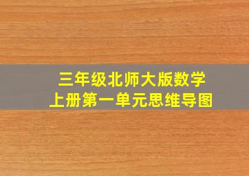 三年级北师大版数学上册第一单元思维导图