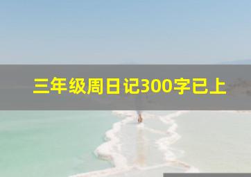 三年级周日记300字已上