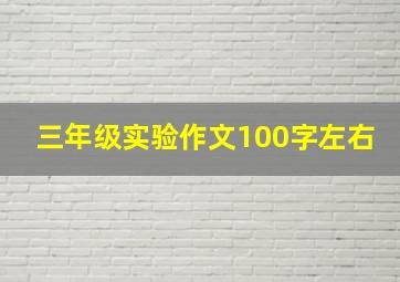 三年级实验作文100字左右