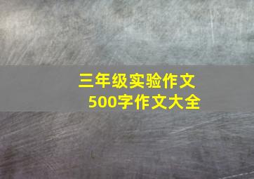 三年级实验作文500字作文大全