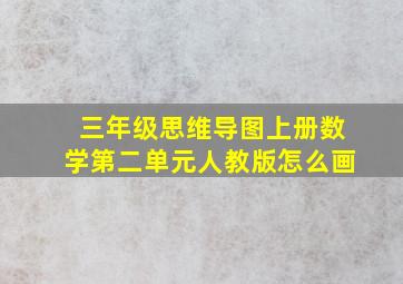 三年级思维导图上册数学第二单元人教版怎么画