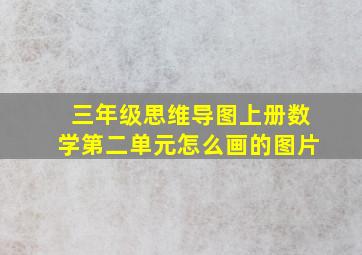 三年级思维导图上册数学第二单元怎么画的图片