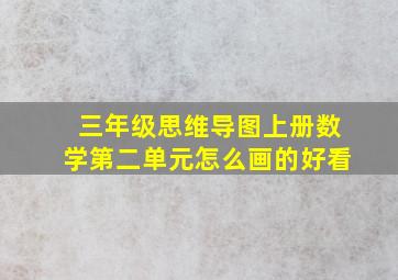 三年级思维导图上册数学第二单元怎么画的好看