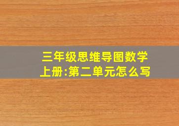 三年级思维导图数学上册:第二单元怎么写