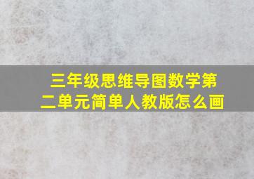 三年级思维导图数学第二单元简单人教版怎么画