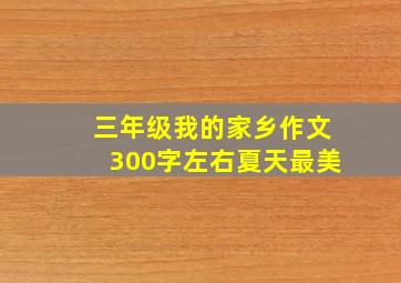 三年级我的家乡作文300字左右夏天最美