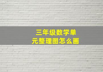 三年级数学单元整理图怎么画