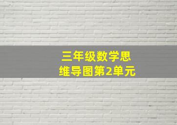 三年级数学思维导图第2单元