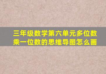 三年级数学第六单元多位数乘一位数的思维导图怎么画