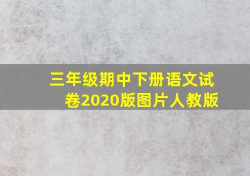 三年级期中下册语文试卷2020版图片人教版